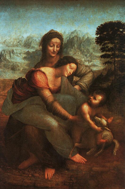  Leonardo  Da Vinci Virgin and Child with St Anne china oil painting image